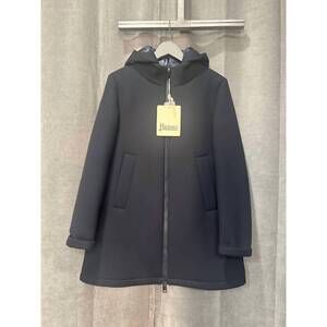 NEW HERNO women's woven coat in navy